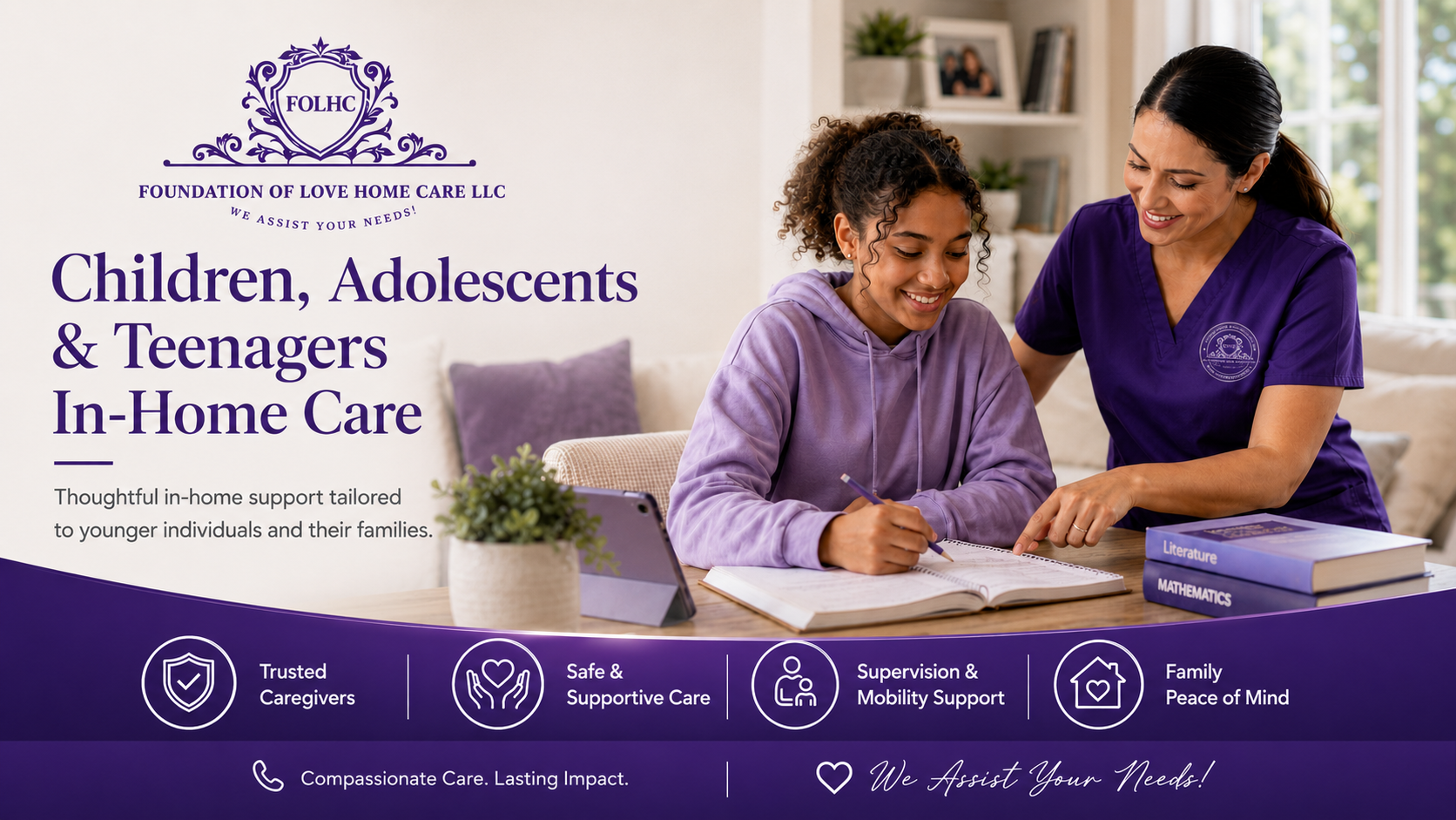 Children, Adolescents and Teenagers In-Home Care — thoughtful in-home support tailored to younger individuals and their families